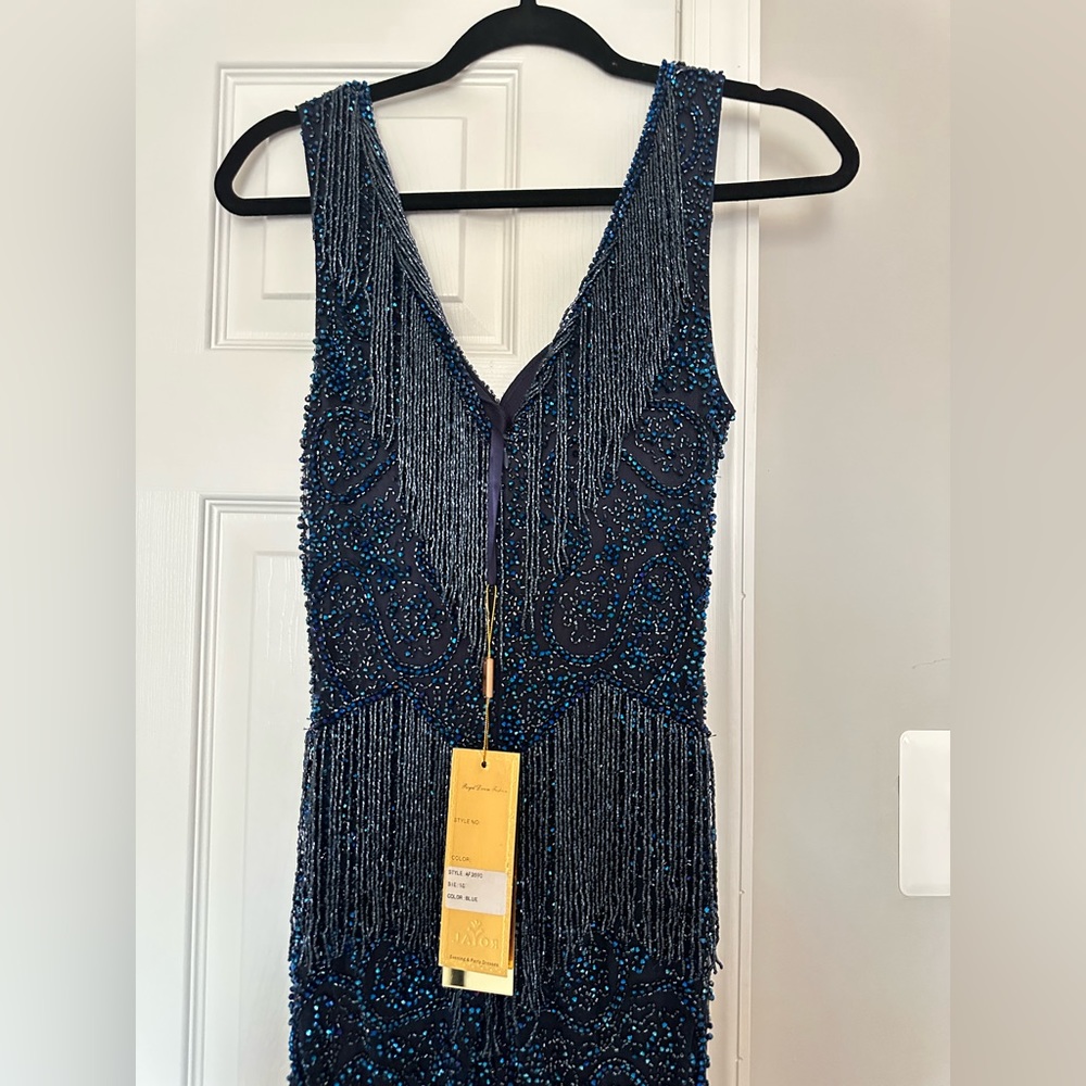Gorgeous maxi evening gown royal blue color. Size 10